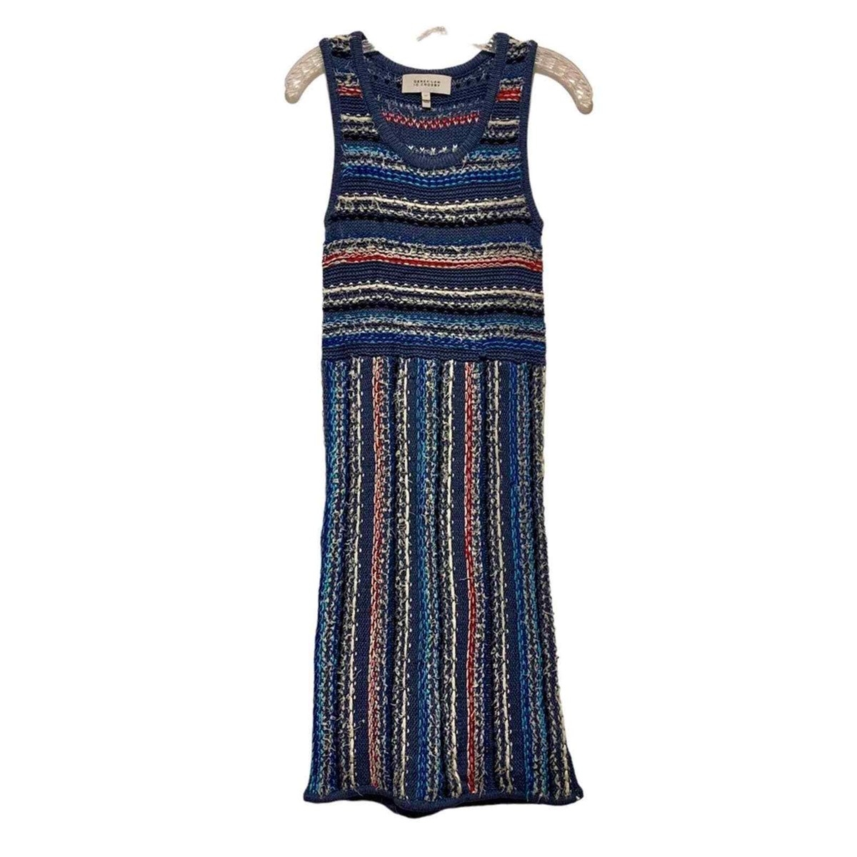 Derek Lam 10 Crosby Blue Dress with Tasseled Hem | eBay
