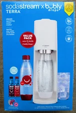 Sodastream Terra Sparkling Water Maker CQC  X Bubly Bundle Black or White
