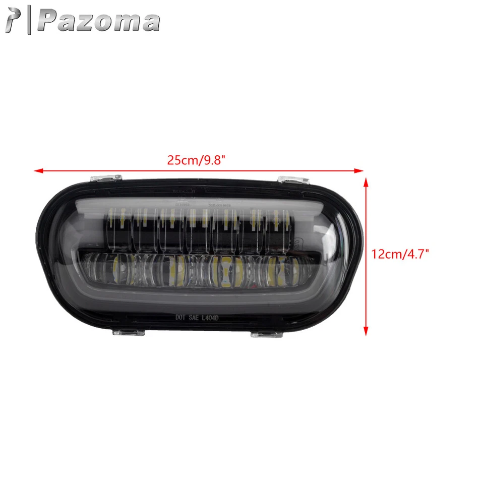 LED Headlight w/ Conversion Mount Extension Bracket For Harley Dyna Fat Bob FXDF - Image 2 of 4