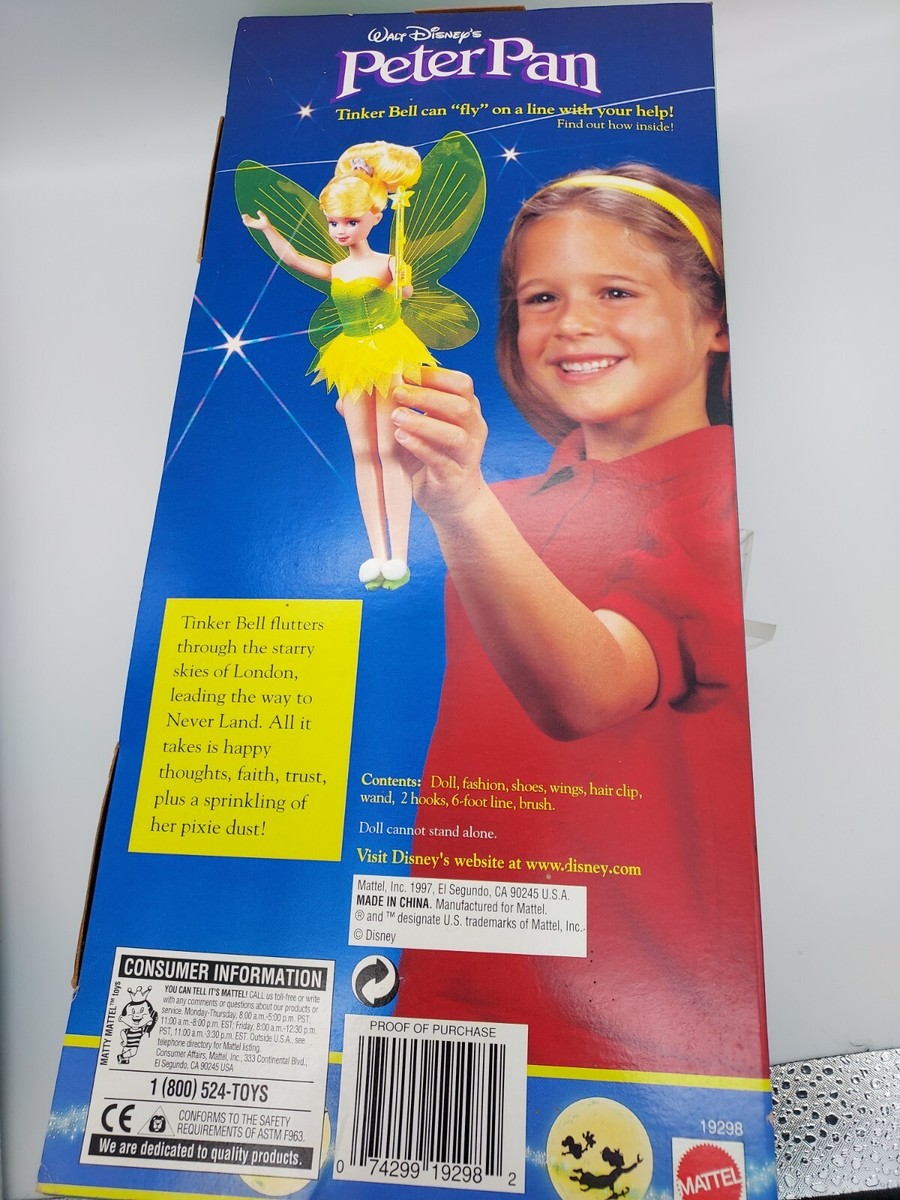 1997 Disney Peter Pan Flying Tinker Bell Special Edition Doll