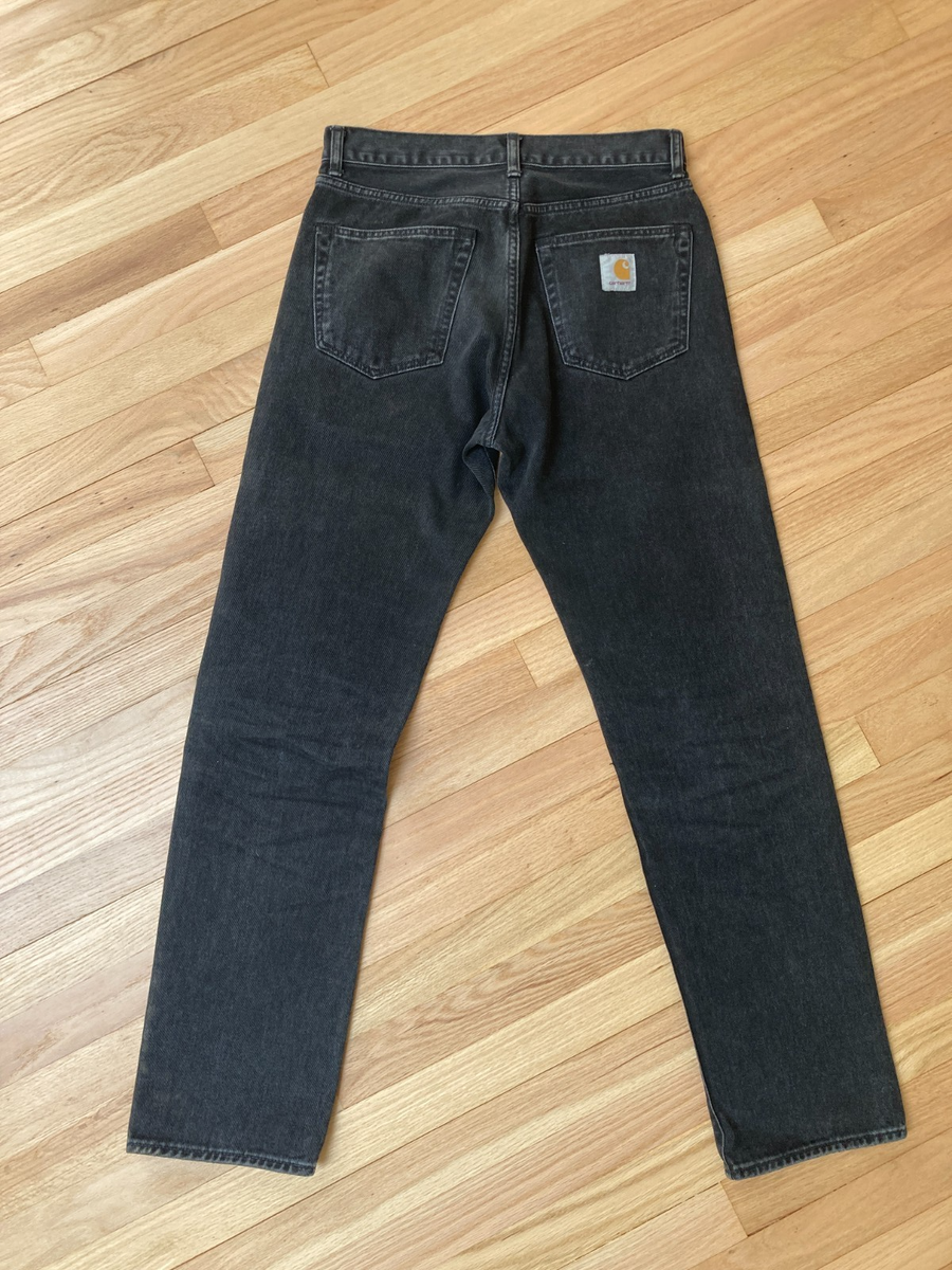 Carhartt WIP Pontiac Pants Mens Black Denim 29 x 32 | eBay
