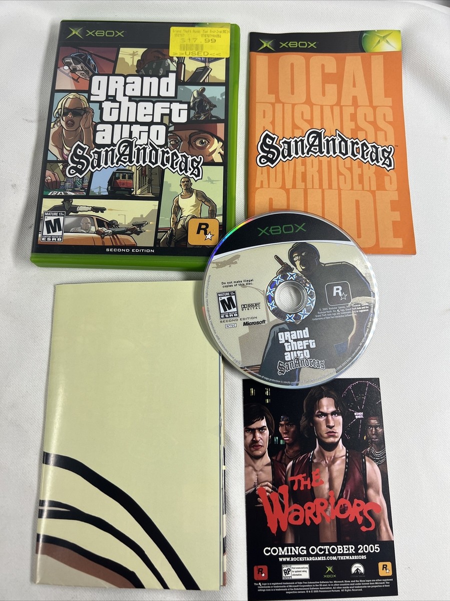 Grand Theft Auto: San Andreas Xbox WITH MANUAL AND POSTER