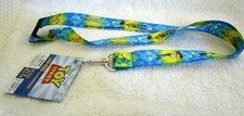 Disney Toy Story 4 Buzz LightYr,Woody, Friends Blue Lanyard Holder Keychain-New 