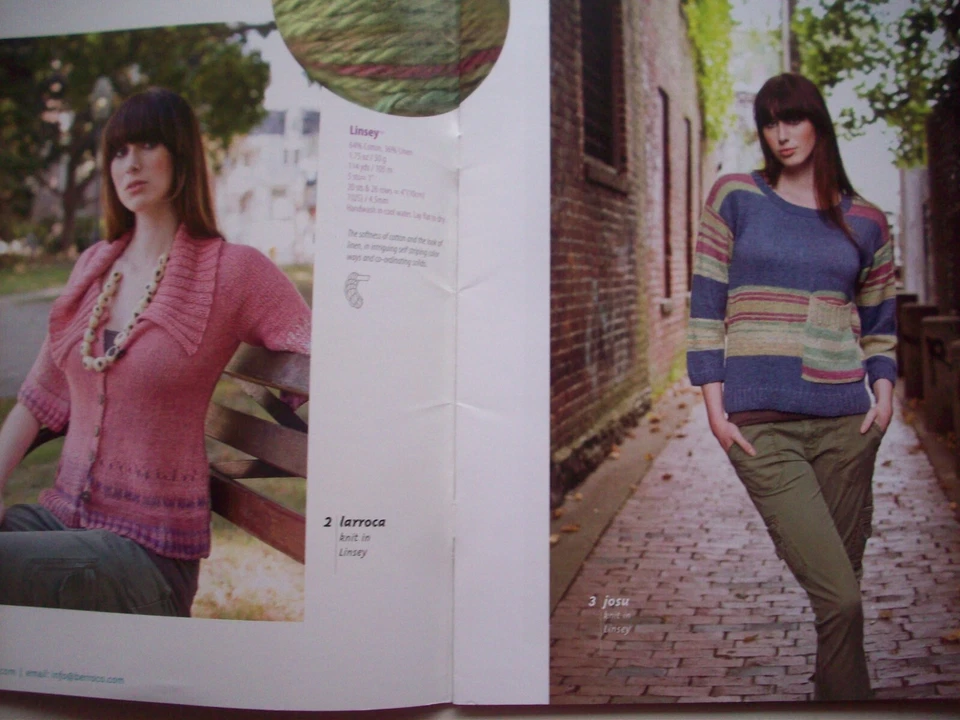Linsey sweaters knitting pattern BERROCO #307 - Image 2 of 4