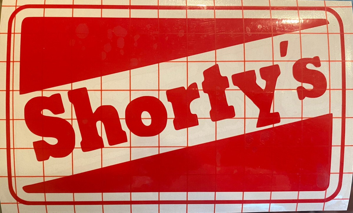 SHORTYS Skateboards Chad Muska 90's Red Logo Vintage Decal