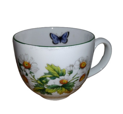 Worcester Herbs Feverfew Wild Thyme Butterfly Floral Porcelain Coffee Tea Cup