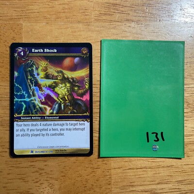    Earth Shock - FOIL - WoW World of Warcraft - See Pics for Condition TCG 131