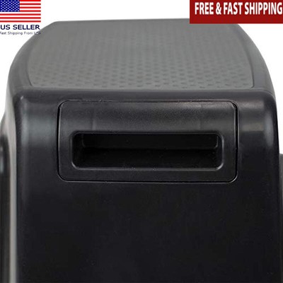 Lightweight Step Stool Rubber Treads Handles Compact Storage Kitchen Bathroom US