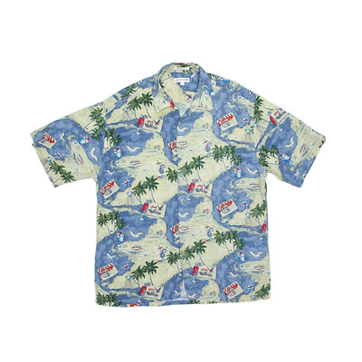 PIERRE CARDIN Herren Hemd Blau Crazy Pattern L