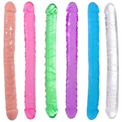 lesbian anal butt plug Double Dong Anal Toys Butt Plug Lesbian Gay G Spot Massager Realistic Sex  Toys