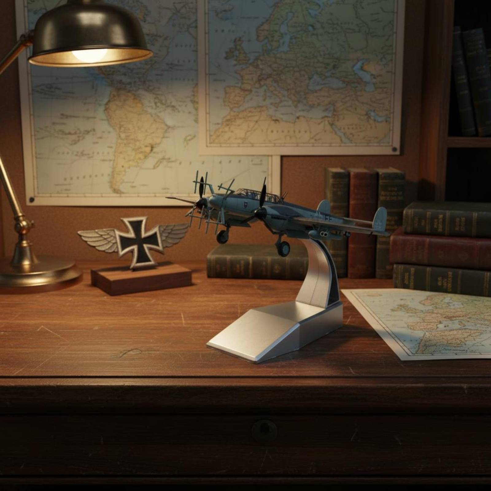 Modello Bf 110-110 Lega in Lega di Metallo Modello di Caccia Dettagli Realistici foto 4