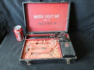 ANTIQUE MASTER VIOLET RAY NO. 11 ENERGY DEVICE COMPLETE SET Quack Medical AS IS