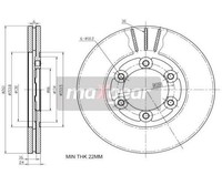 2 St. Bremsscheibe Maxgear 19-2299 FüR Kia K2700 K2500