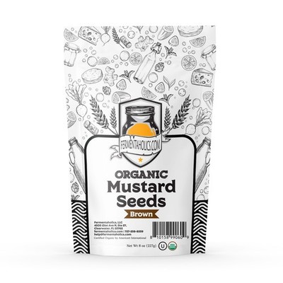 Fermentaholics Organic Brown Mustard Seeds, 8 oz
