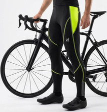Mens Padded Cycling Tights Thermal Bike Pants Compression Bicycle Trousers