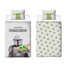 Star Wars Single Duvet Cover Pillowcase Set Baby Yoda Mandalorian Official