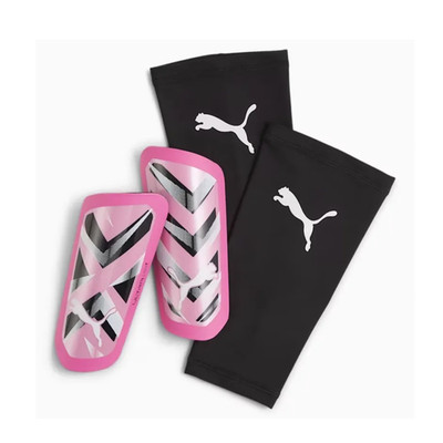 Puma Ultra Light Sleeve Schienbeinschoner Pink Fußball Verein Sport Gr. XL