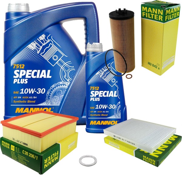 Mann Inspektionspaket 6L Mannol Special Plus 10W-30 FüR VW Passat 2.5 TDI-image
