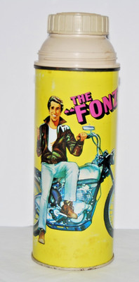 Vintage 1976 The Fonz Happy Days Thermos King-Seeley 2272 Intact Glass Liner