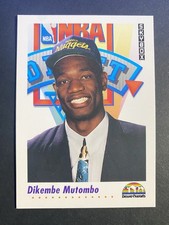 1991-92 SkyBox Basketball Dikembe Mutombo Denver Nuggets Rookie Card #516. rookie card picture
