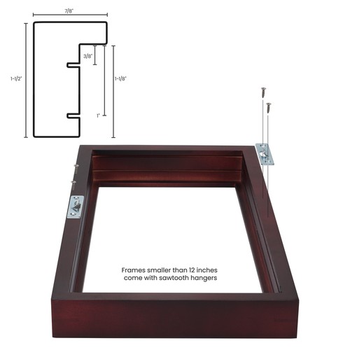 Ambiance Gallery Wood Frame Single 18x24 - Walnut - 4 Pack - 第 6/7 張圖片