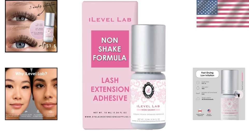 Fast Dry Non Shake Formula - 10ml Black Adhesive - 4 Weeks - Image 2 of 4