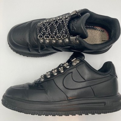 NIKE LF1 LUNAR AIR FORCE 1 DUCKBOOT LOW ''ALL BLACK'' BLACK Men's Size 8