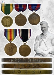 LT. HARLOW SPANISH WAR - WWI MEDAL GROUP CUBAN PHILIPPINE CAMPAIGN NUMBERED