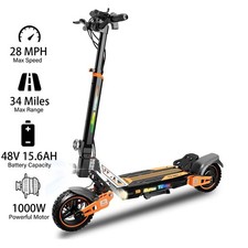 Ruitoo 1000W Electric Scooter for Adults Foldable E-Scooter 28MPH Urban Commuter