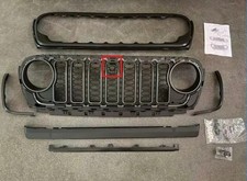 Matte Black Front Grille For Jeep Wrangler Jl 2018-2023 W Camera Hole Stock New Matte Black Front Grille For Jeep Wrangler Jl 2018-2023 W Camera Hole Stock New