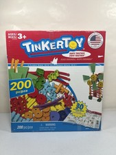 TINKERTOY Hasbro 30 Model Super Building Set 192 Pieces Made in USA 56578 STEM