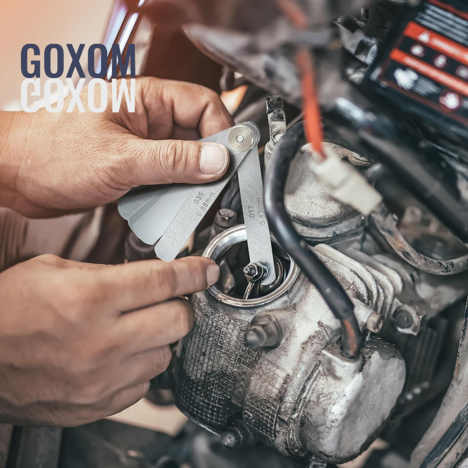 2Pc Straight & Angled Feeler Gauge Set - Inch & Metric for Valves, Filler Gauge 