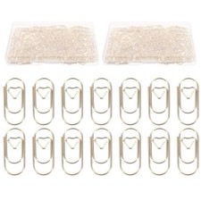300 Pcs Heart-shaped Metal Opening Paper Fastener Decorative Clips