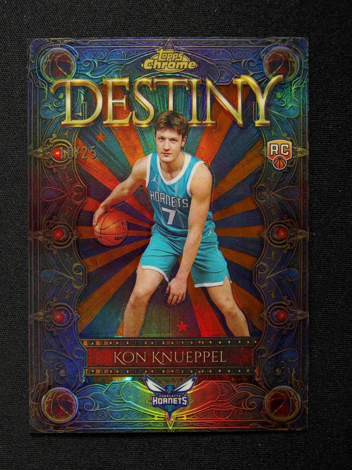 2025-26 Topps Chrome Kon Knueppel RC Rookie Destiny Orange Refractor /25