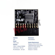 NEW ASUS TPM-L R2.0 TPM Module 20 Pin 20-1 Trusted Platform Free Shipping