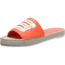 Karl Lagerfeld Women Cherie Espadrille Slide Sandals Size US 7.5M Apricot Nappa