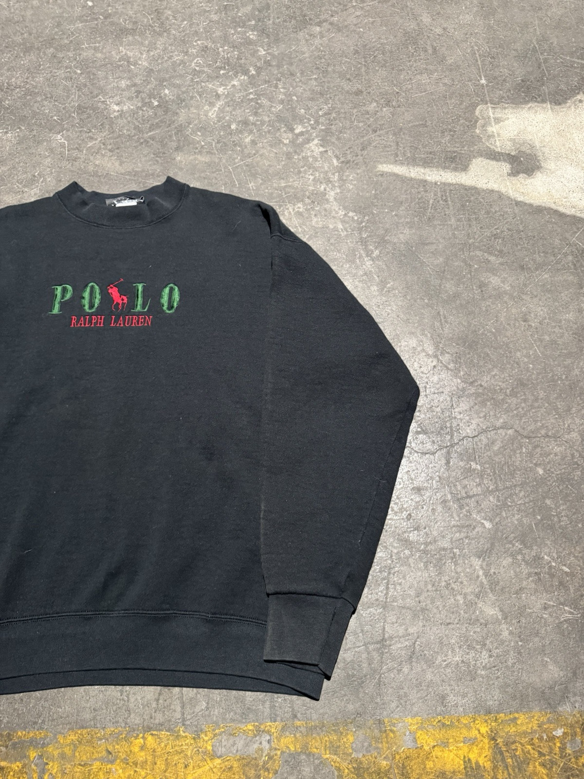 Felpa stivaletto Polo Ralph Lauren vintage anni 90 pullover logo pony taglia XL