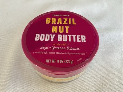 Trader Joe's Brazil Nut Body Butter Mqde With Acai And Guarana Extracts 8oz. New