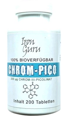 CROM-PIC Bioaktives Chromium-III-Picolinat, Iron Guru. Neu
