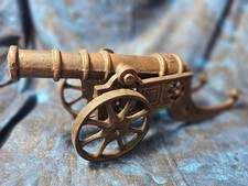 Vintage Cast Iron Mini Miniature Cannon Replica Model 18"