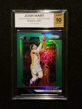 *JOSH HART* 2018-19 Panini Prizm GREEN Prizm #46 *CGS 10* RC Rookie Card . rookie card picture