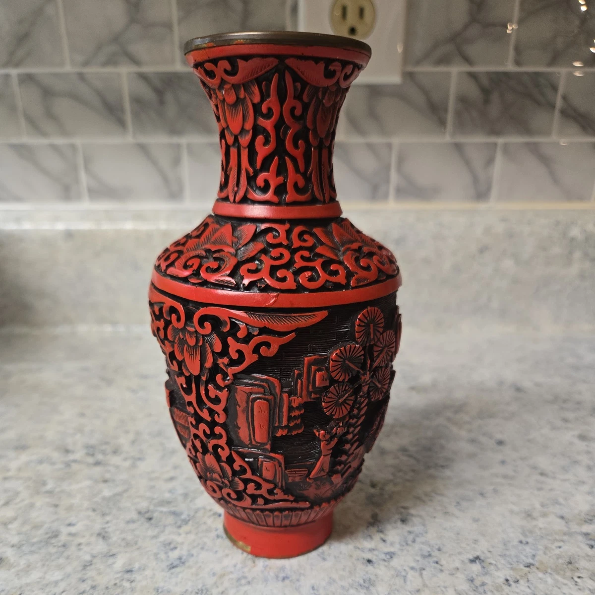 Chinese Cinnabar Vase for sale | eBay