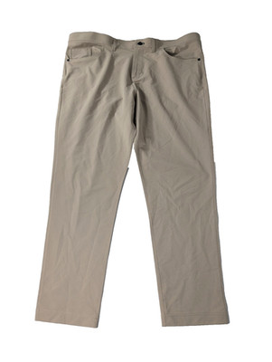 Public Rec Pants Mens 42x30 Khaki Stretch Golf Performance Chino Casual (42/32)