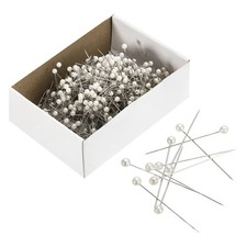 800pcs Sewing Pins Round Pearl Dressmaking Corsage Pins Straight Pins White