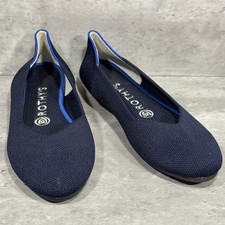 Rothy's Navy Blue Round Toe Slip On Ballet Flats Women's Size 8