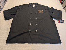 Dickies Chef Jacket With Restaurant Logo Aviation Bar And Grill Sz XXL Black