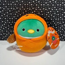 AVERY THE DUCK IN PUMPKIN COSTUME Squishmallow 5" Soft Plush Halloween NWT