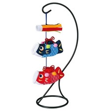 Japanese craft Kyoto chirimen hanging ornament: Lucky carp streamers