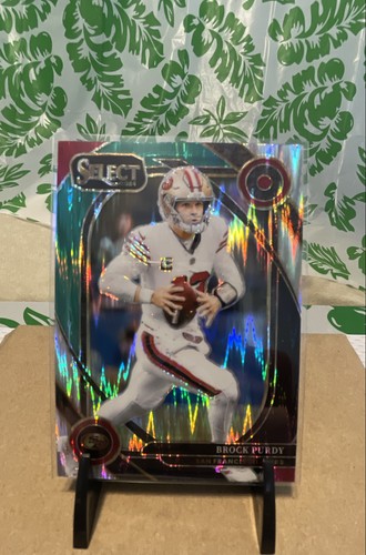 2024 Panini Select - Club Level Brock Purdy #226 Black & Green Shock Prizm