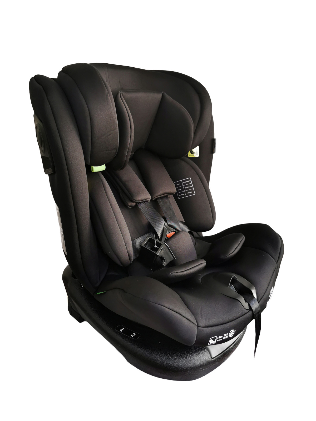 Seggiolino auto 360 giri ISOFIX i-Size nero 40-150 cm bambino bambino rialzo foto 3
